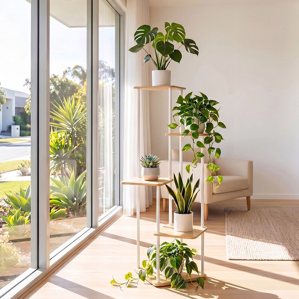 Levede 5-Tier Metal Freestanding Plant Stand Image 2