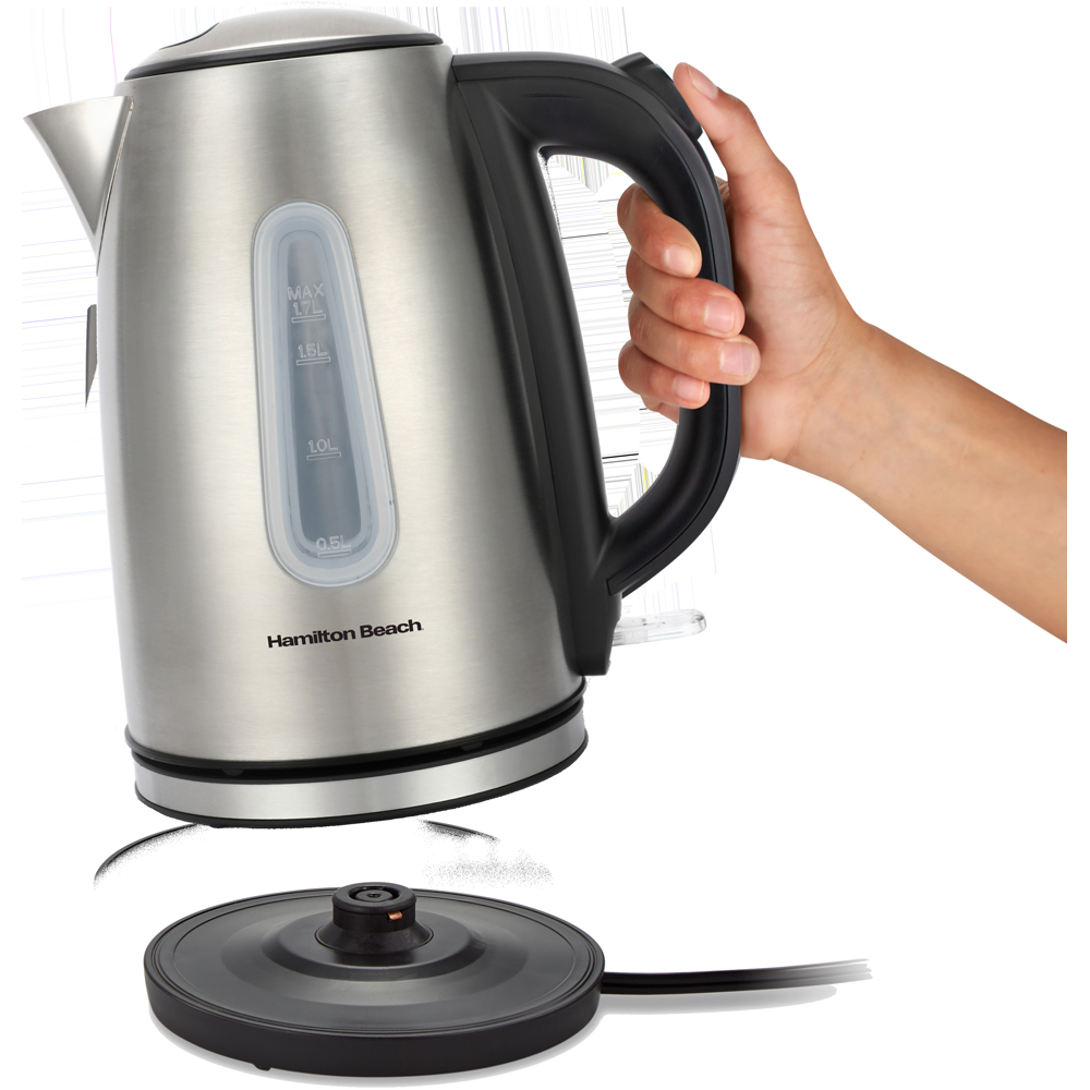 Hamilton Beach HB01402B Rise Brushed Stainless Steel 1.7L Kettle Image 3