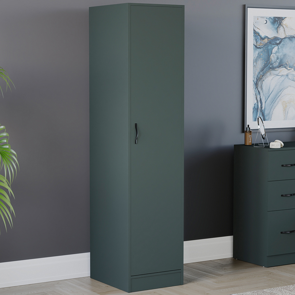 Vida Designs Riano Single Door Green Wardrobe Image 1