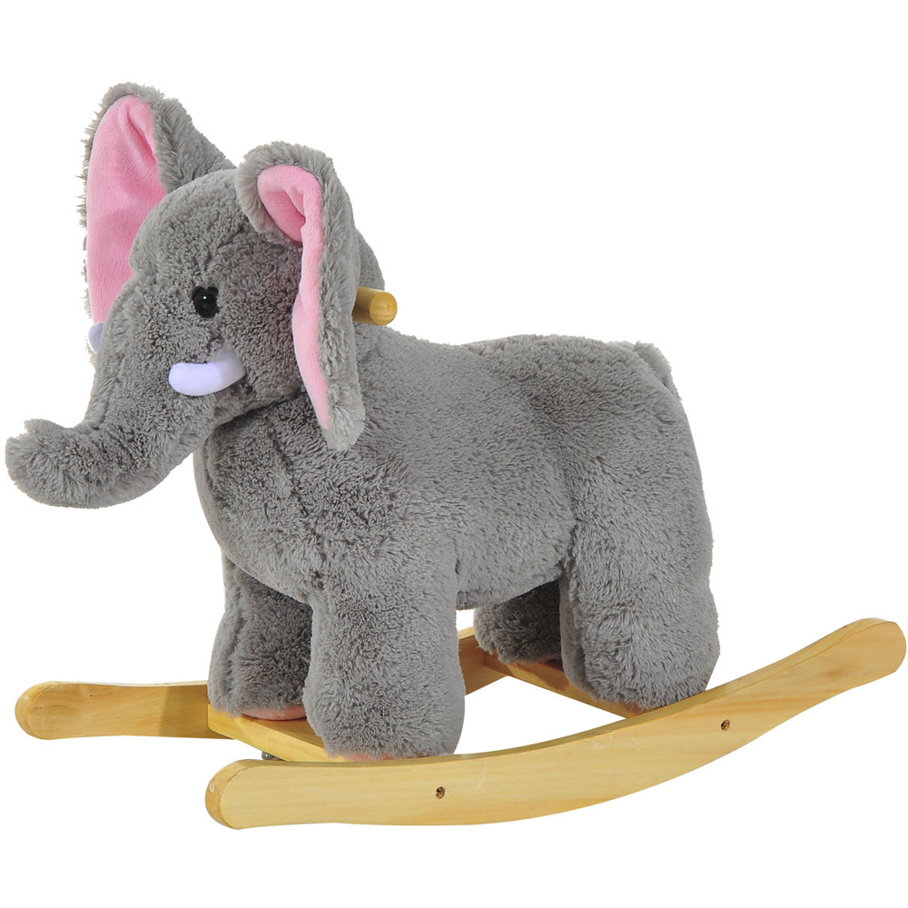 Tommy Toys Rocking Elephant Baby Ride On Grey Image 1