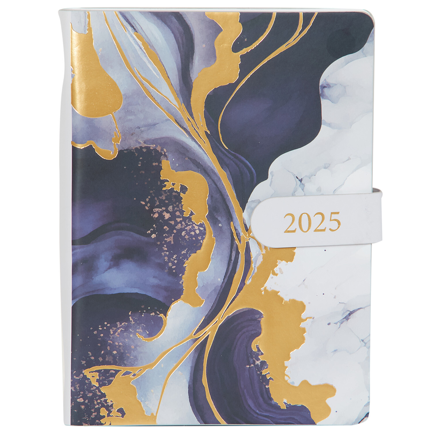 2025 Foiled Marble Index Diary A5 Image 1