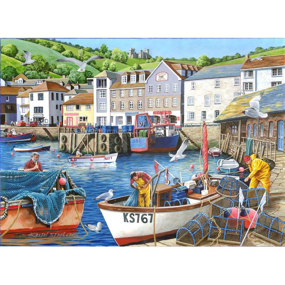 The House of Puzzles No.12 Busy Harbour 1000 Piece Jigsaw Puzzle Image