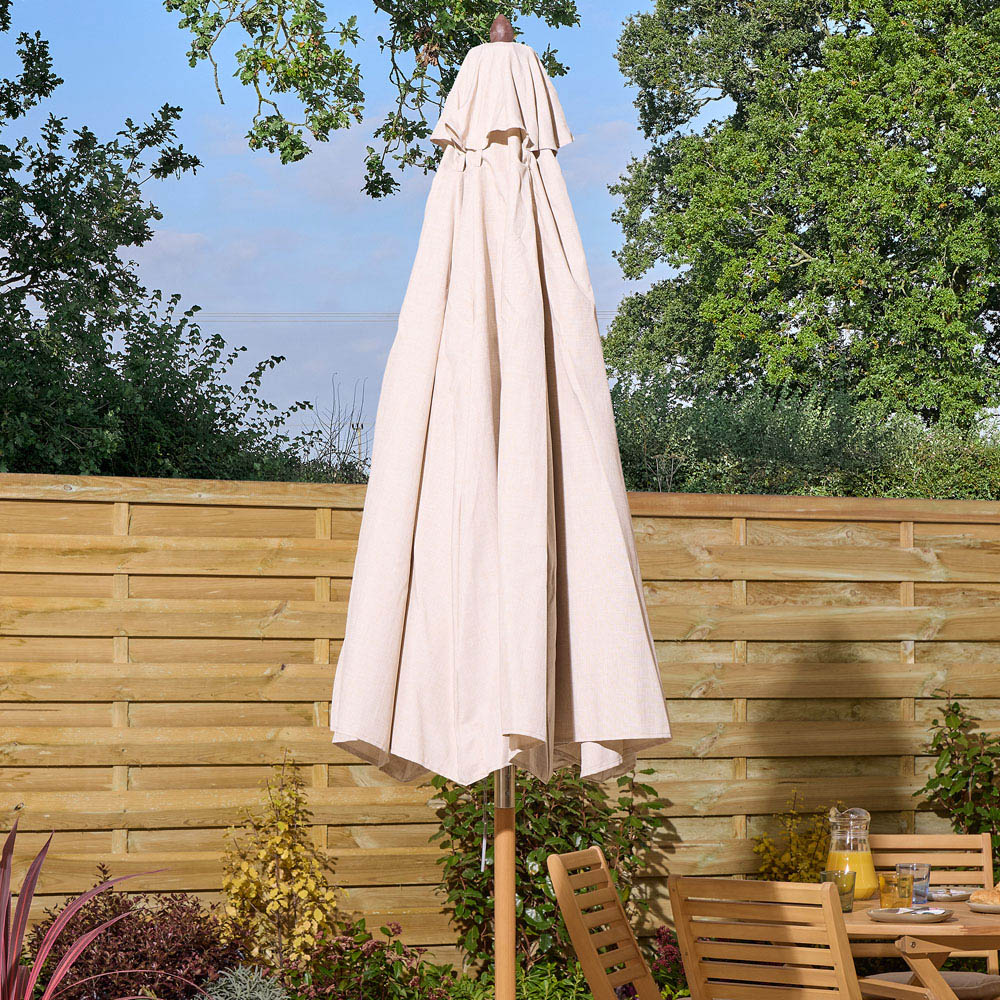 Rowlinson Ashdown Wooden Parasol 2.2m Image 7