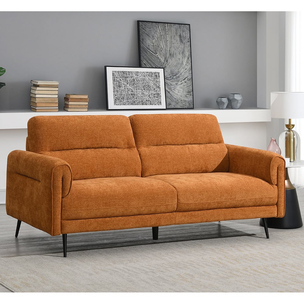 Harlem 3 Seater Gold Sofa Image 5