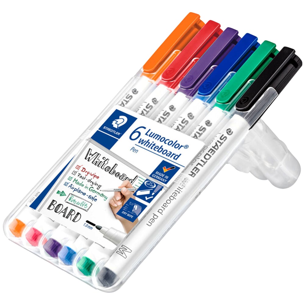 Staedtler Lumocolor Whiteboard Pens 6 Pack Image 2