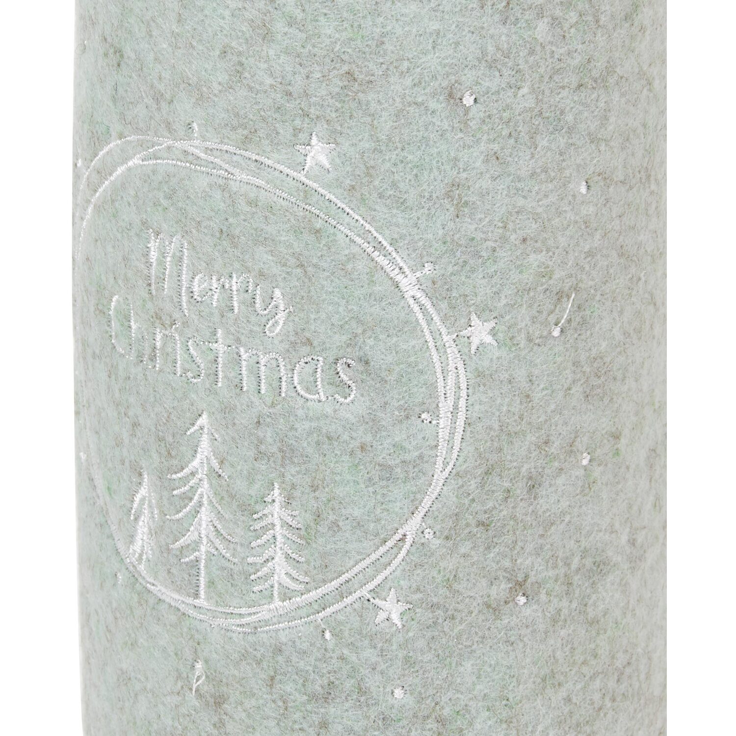 Merry Christmas Fabric Wine Bag - Sage Image 3