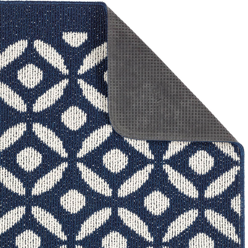 My Mat Navy Crescent Stain Resistant Runner 67 x 200cm Image 3