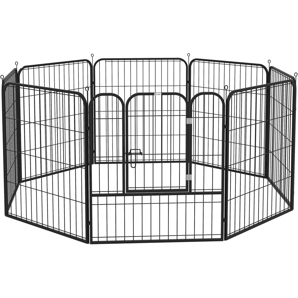 PawHut Metal Small Animal Hutch Playpen Image 1