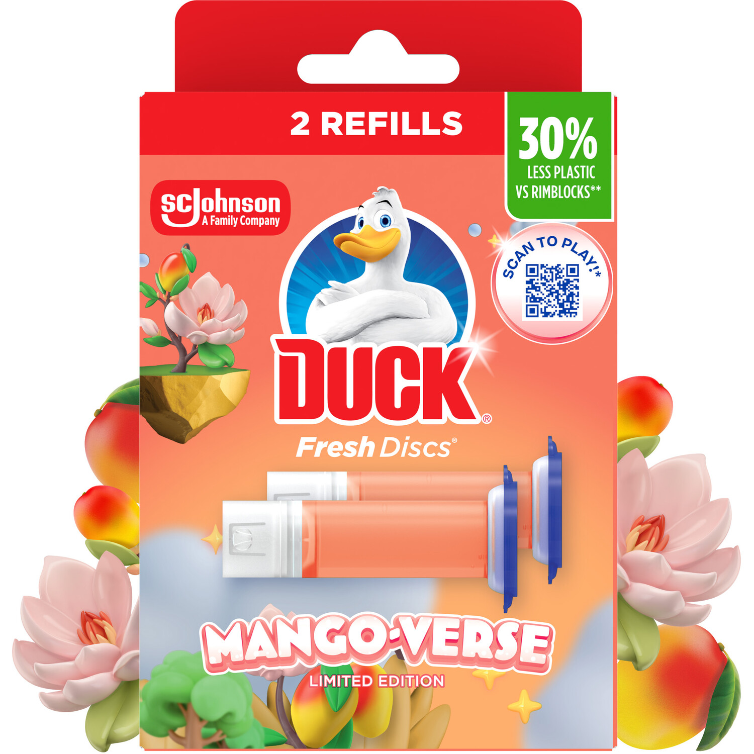 Pack of 2 Duck Fresh Discs Refills - Multicolour / Mango Verse Image 1