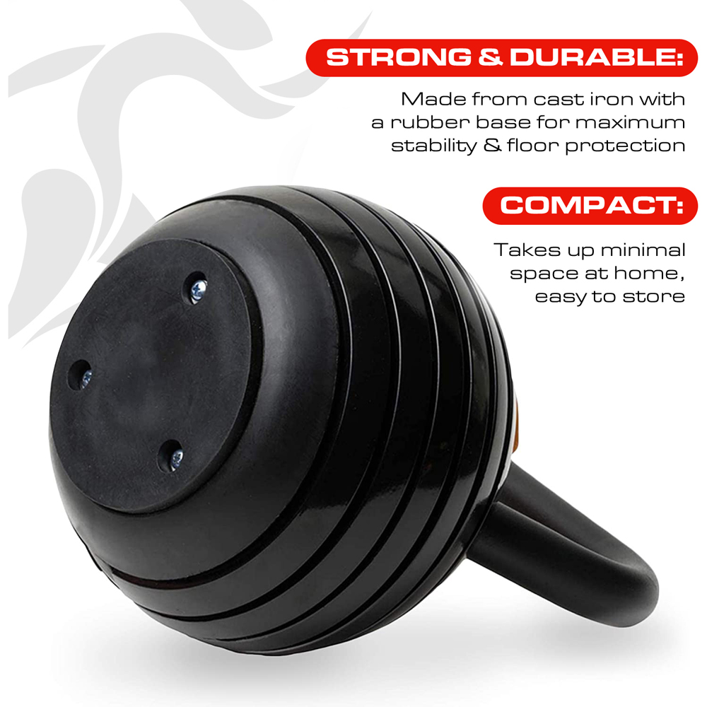 Strongology 7-in-1 Black and Red Adjustable Smart Kettlebell 18kg Image 7