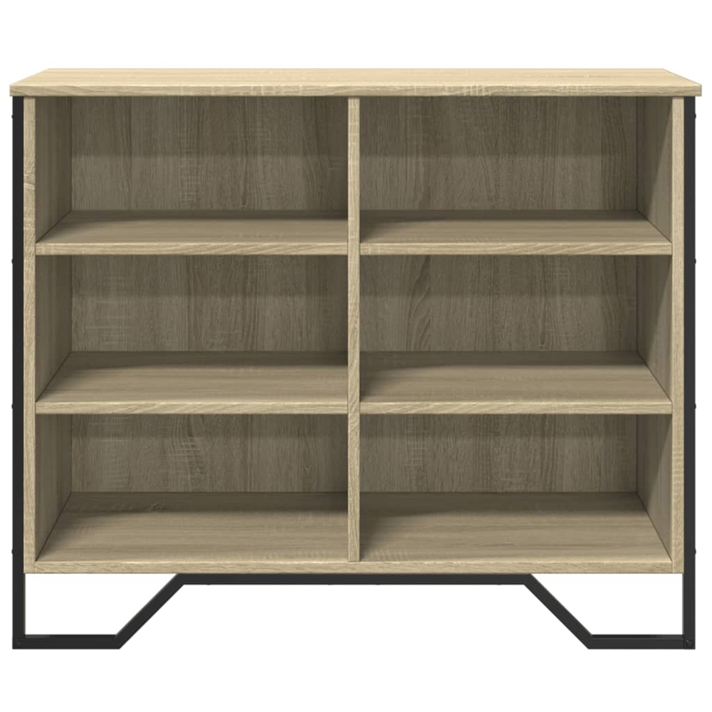 vidaXL 6 Open Shelf Sonoma Oak Sideboard Image 4