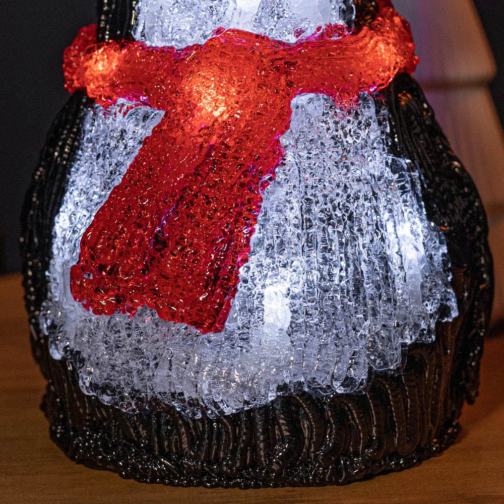 Samuel Alexander Acrylic Penguin LED Christmas Decoration 20cm Image 3