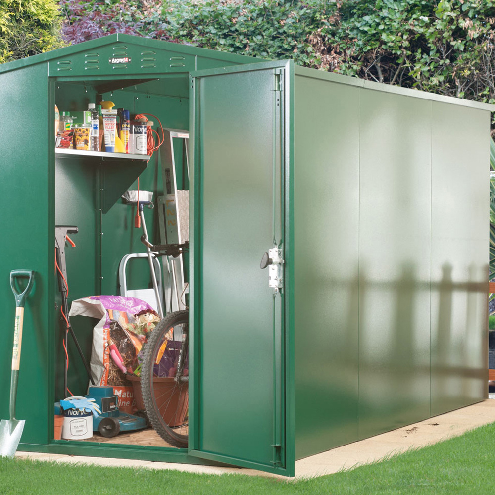 Asgard Flexistore 5 x 11ft Green Apex Garden Shed Image 2