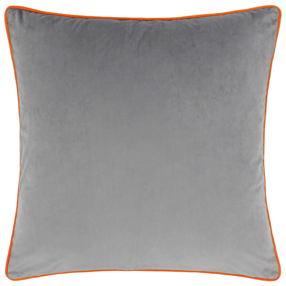 Paoletti Meridian Grey Clementine Velvet Cushion Image 1