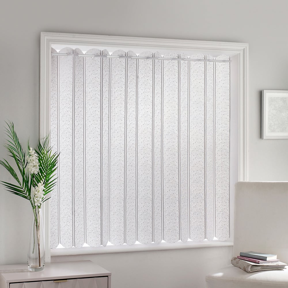 Enhanced Living Vertical Pleated Parma Lace Blind 168cm Image 1