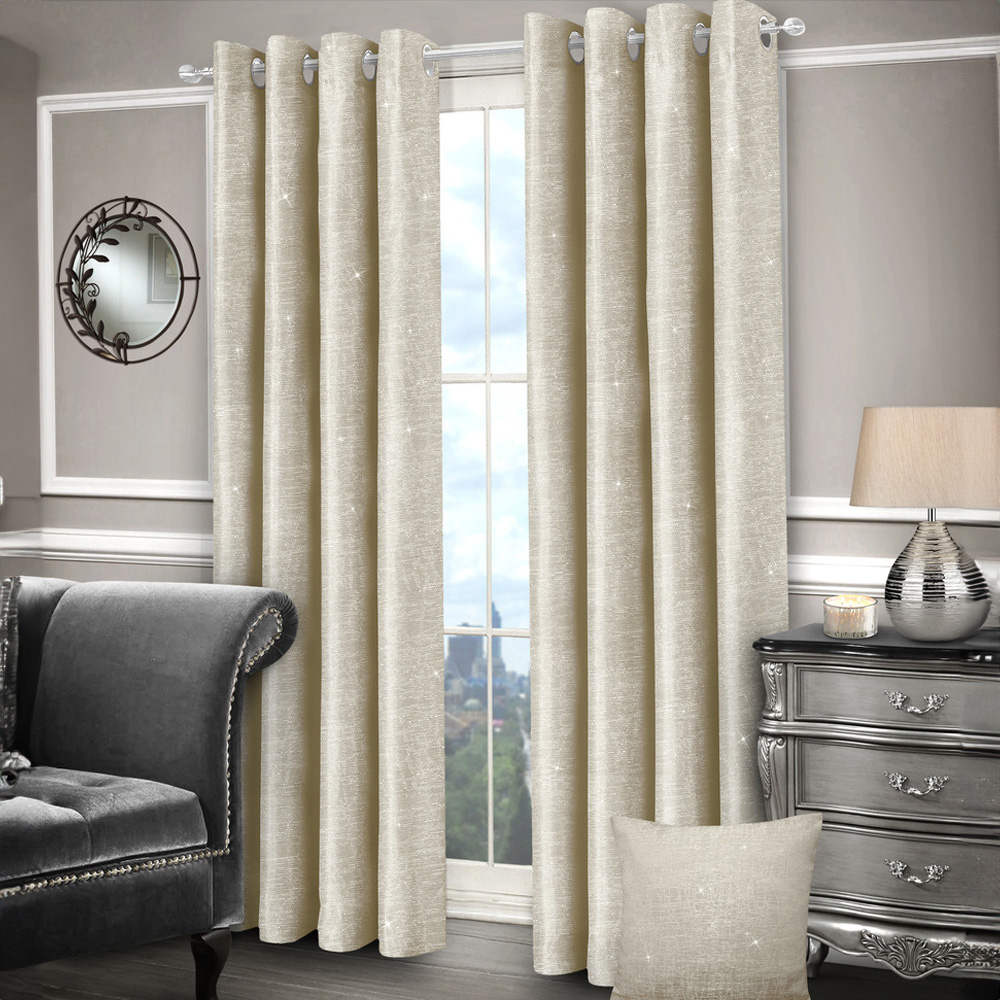 Intimates Sasha Cream Curtains 117X137cm Image 1
