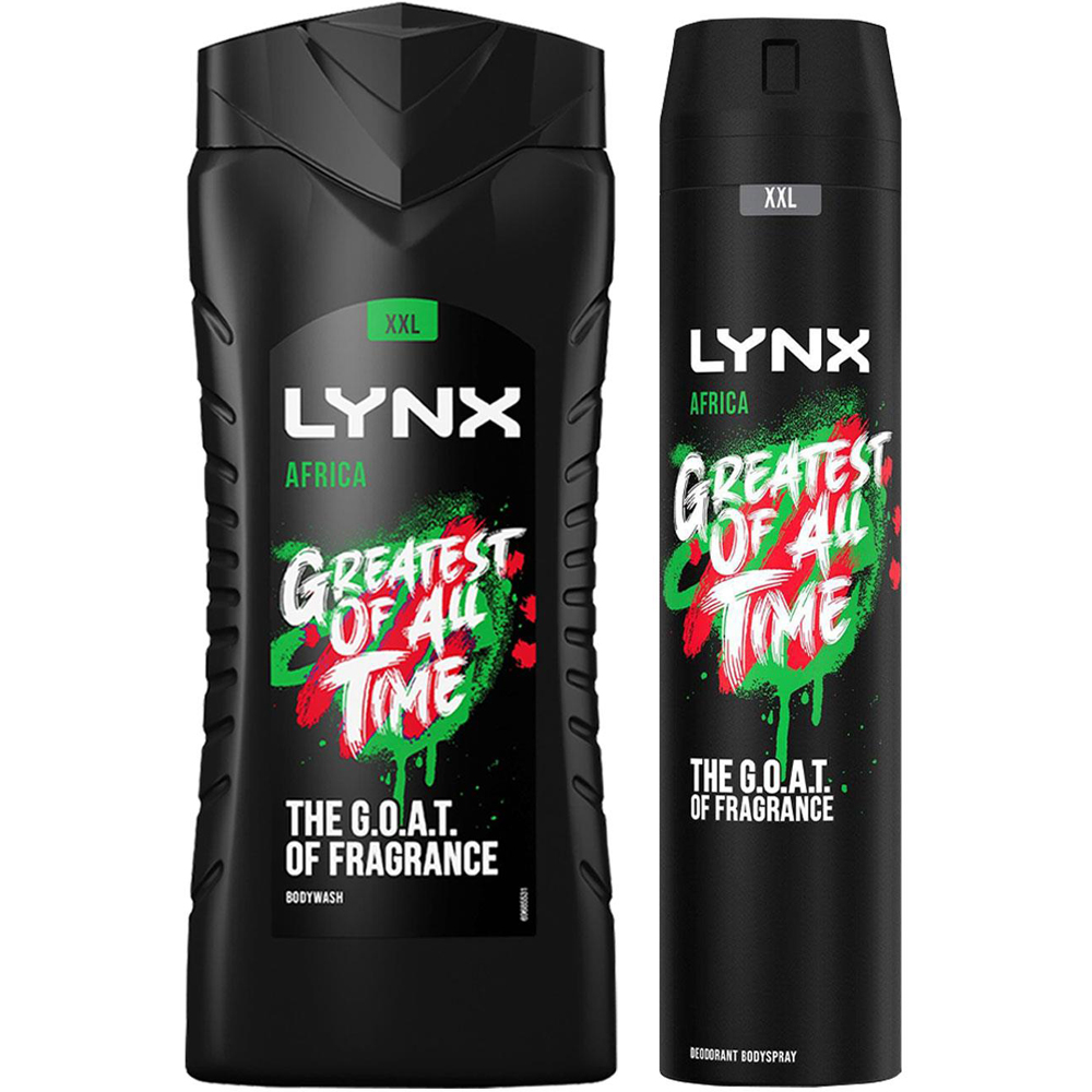 Lynx Africa Shower Gel 500ml and 48H Fresh Deodorant Spray 250ml 6 Pack Image 2