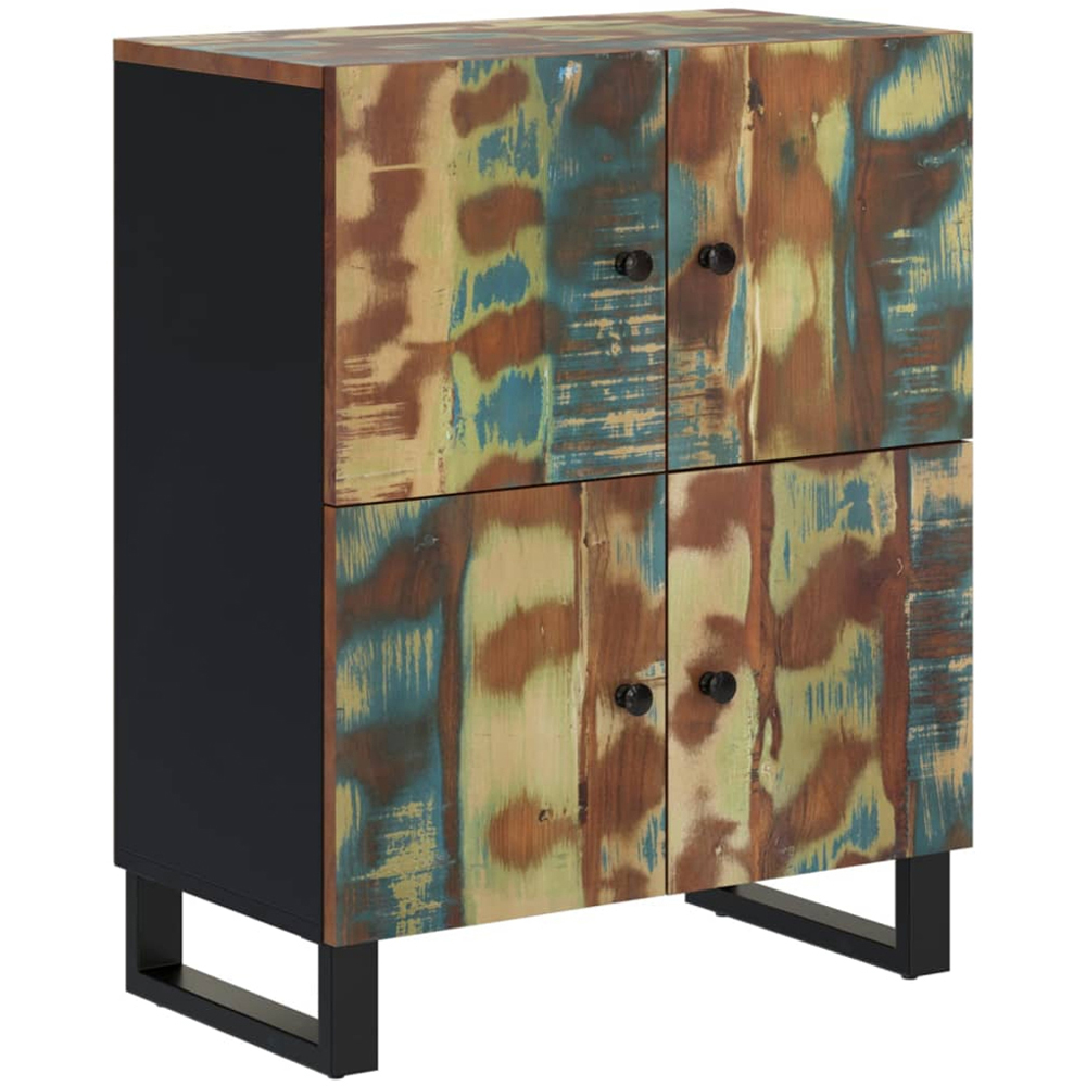 vidaXL 4 Door Multicolour Solid Reclaimed Wood Sideboard Image 2