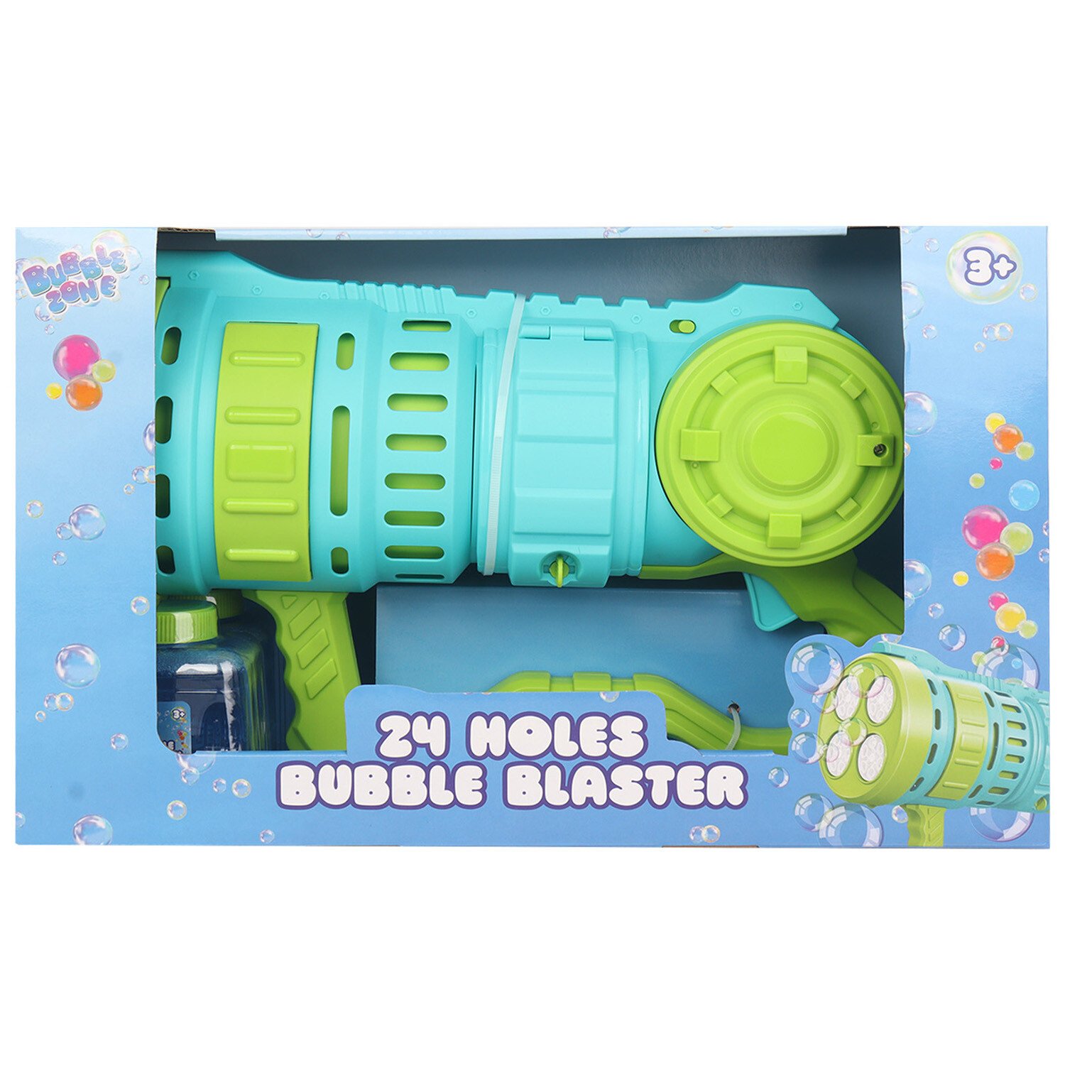 24 Holes Bubble Blaster - Blue and Green Image 1