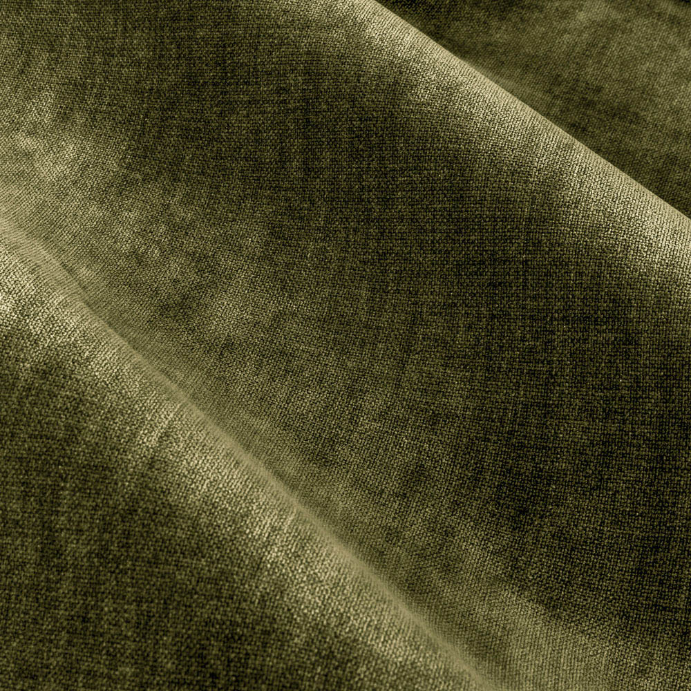 Yard Heavy Olive Chenille Velvet Pencil Pleat Curtains 168 x 183cm Image 3