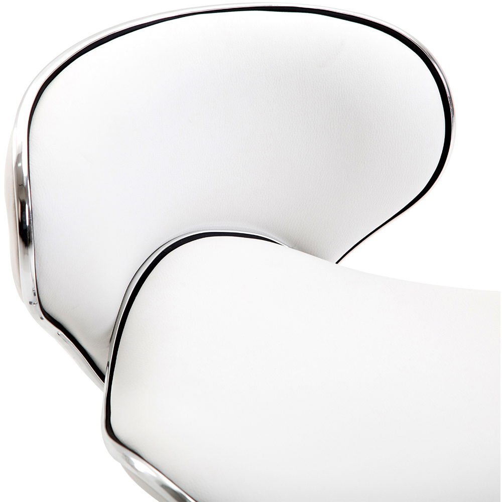 Portland White PU Leather Swivel Chair Image 4