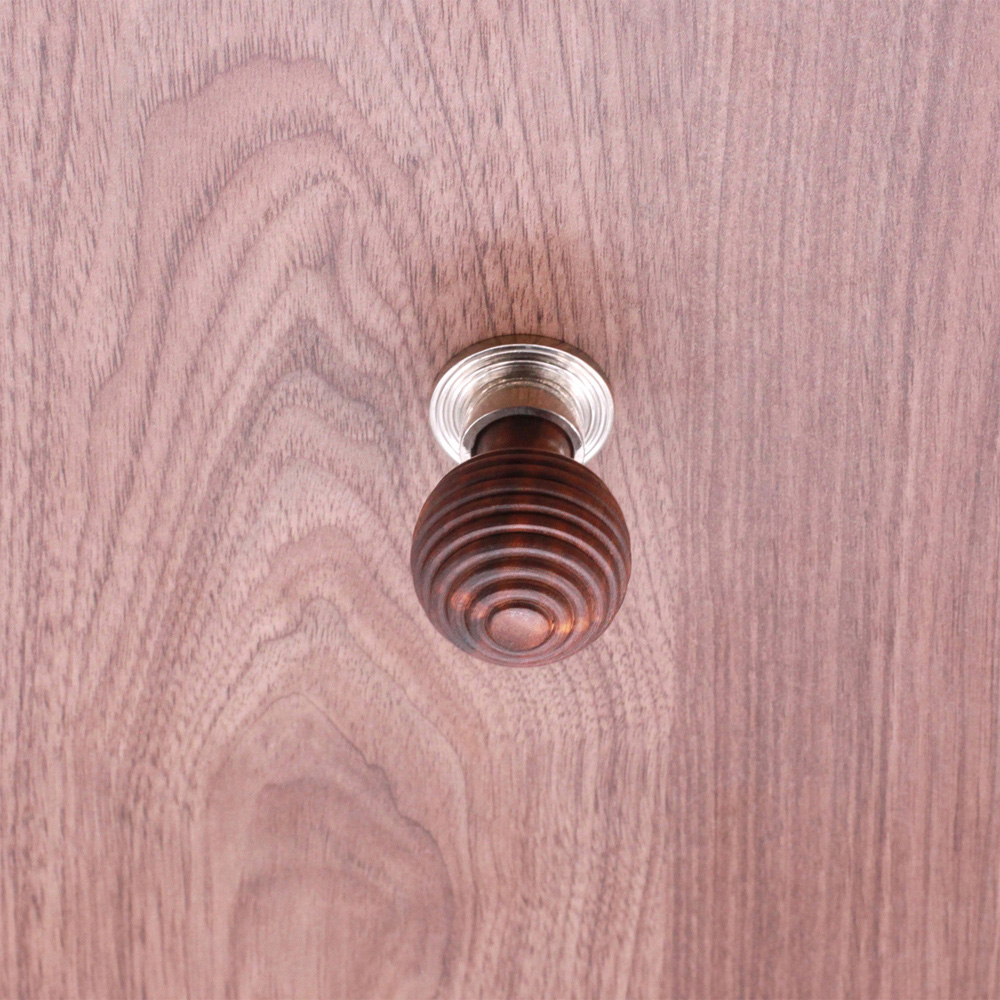 Spira Brass Rosewood Preston Polished Nickel Cupboard Knob 35mm Image 2
