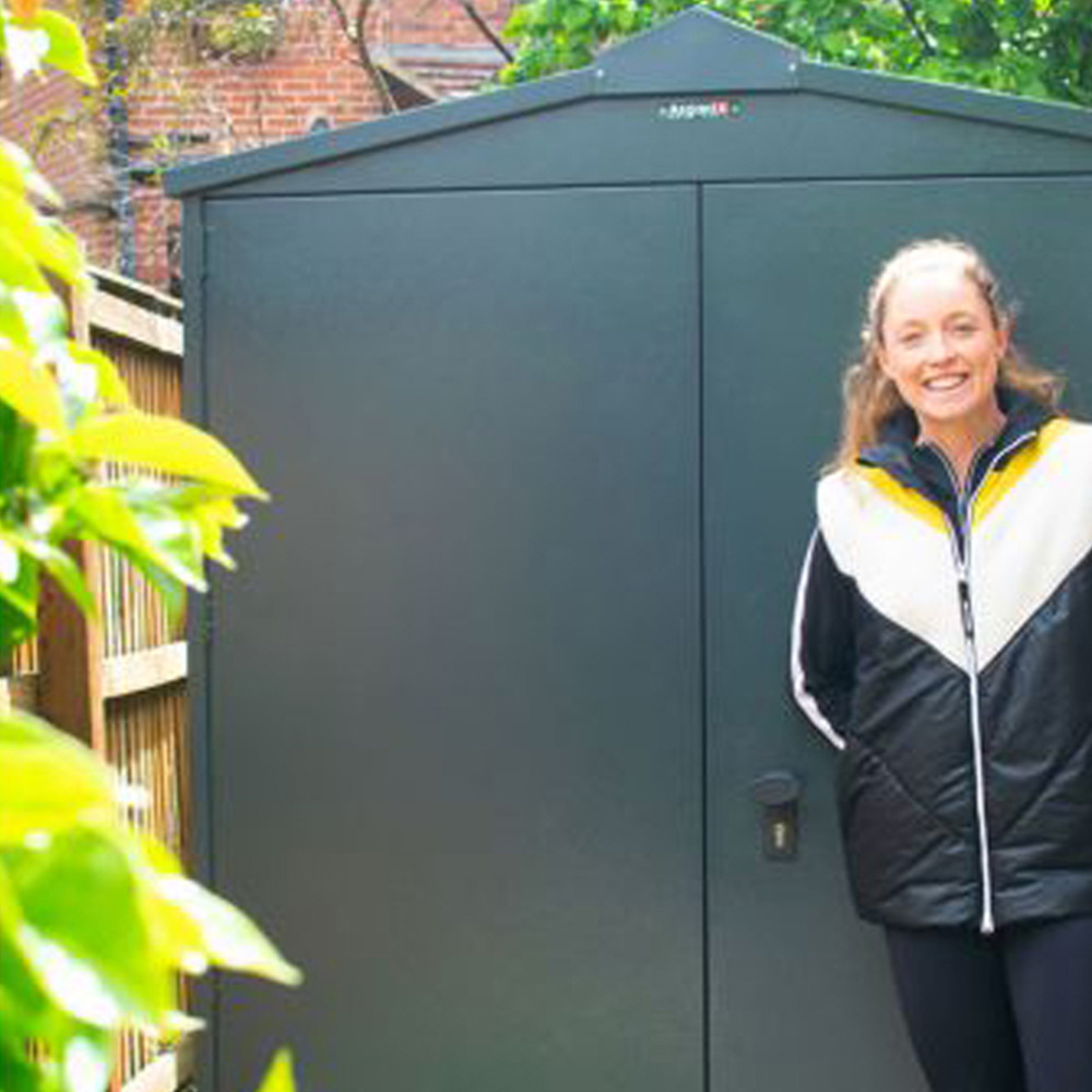 Asgard Centurion 5 x 7ft Double Door Grey High Security Bike Shed Image 7