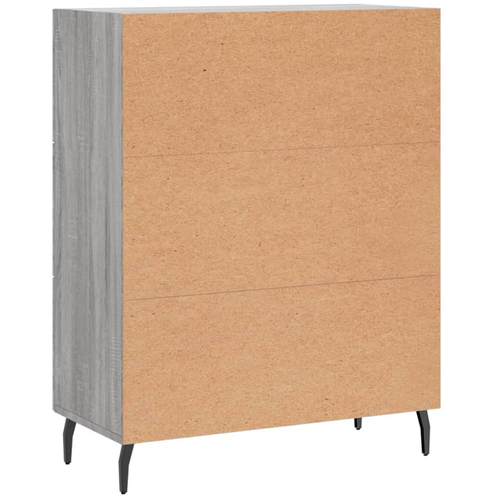 vidaXL Single Door 3 Drawer Grey Sonoma Sideboard Image 8