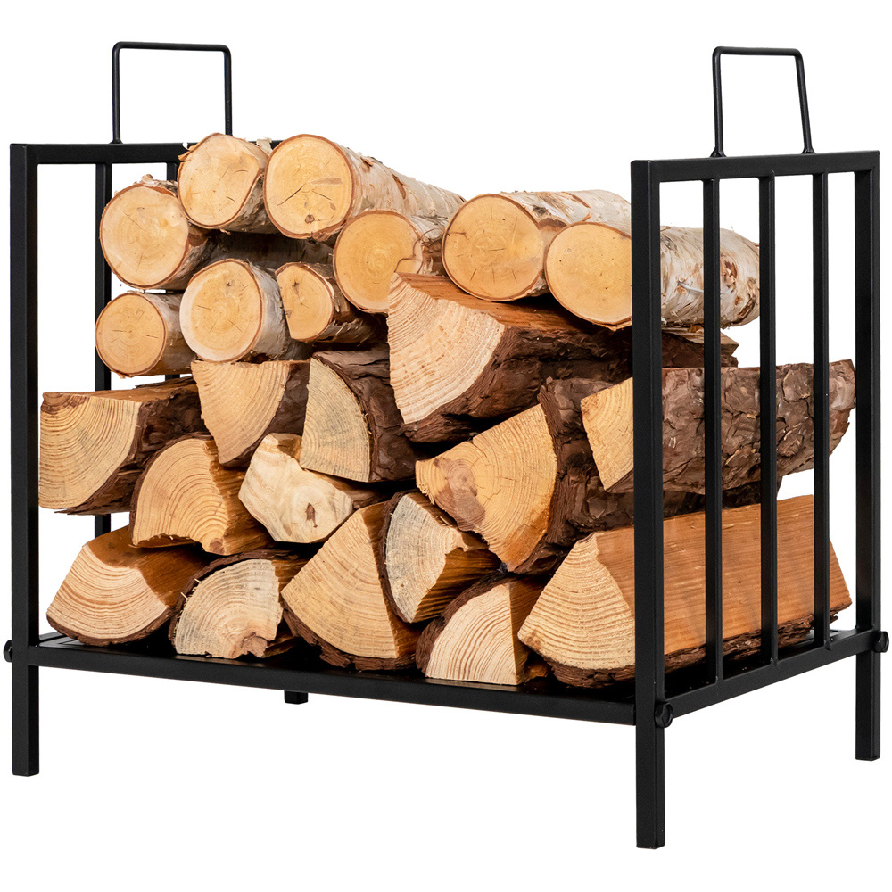 Costway Firewood Log Rack with Handle and Raised Feet Image 1