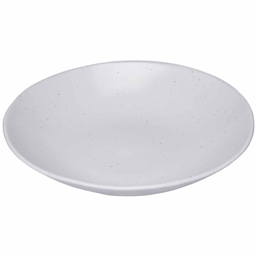 Wilko White Artisan Speckled Pasta Bowl Image 2