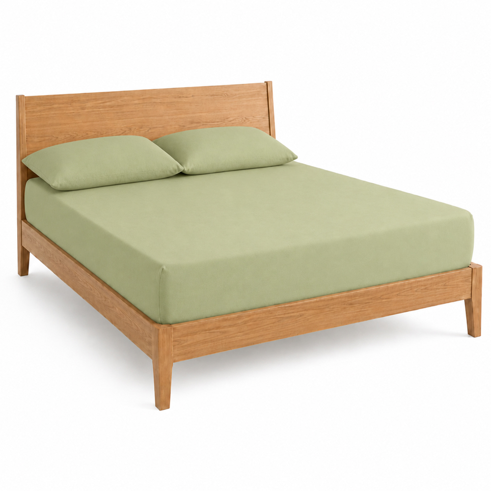 MHG Living Super King Size Sage 30cm Deep Pocket Fully Elasticated Fitted Sheet Image 2