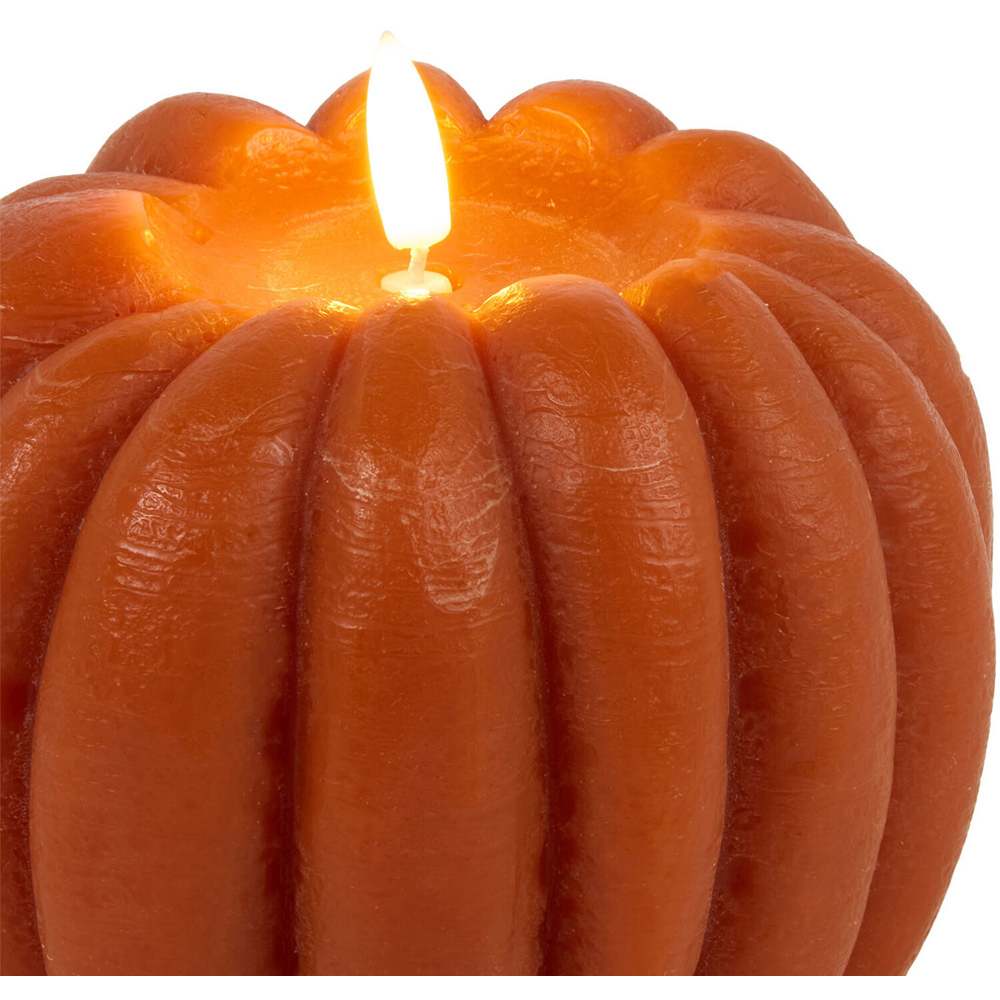 Large Pumpkin LED Candle Image 4
