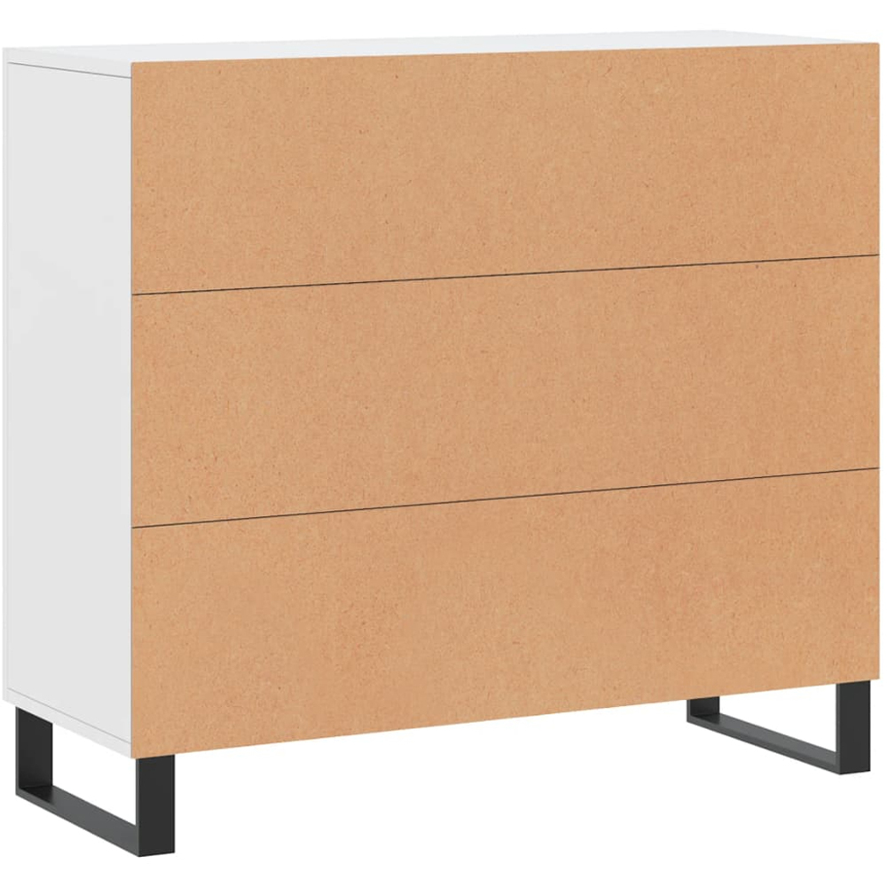 vidaXL 3 Door White Sideboard Image 8