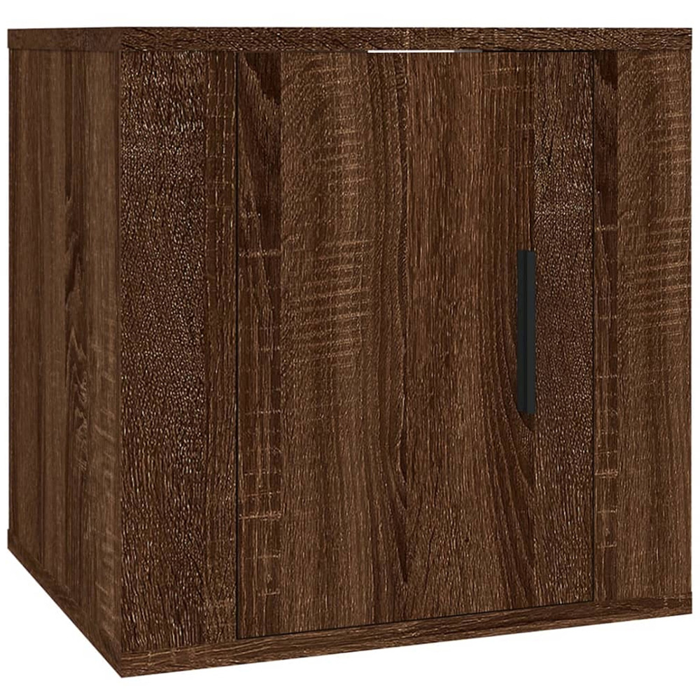 vidaXL Single Door Brown Oak Wall Mounted Cabinet Image 2