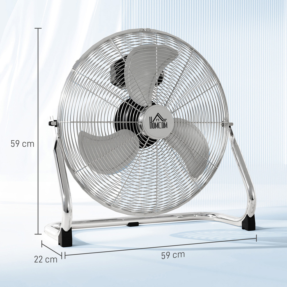 HOMCOM Silver Tone Electric Portable Table Fan 23 inch Image 9
