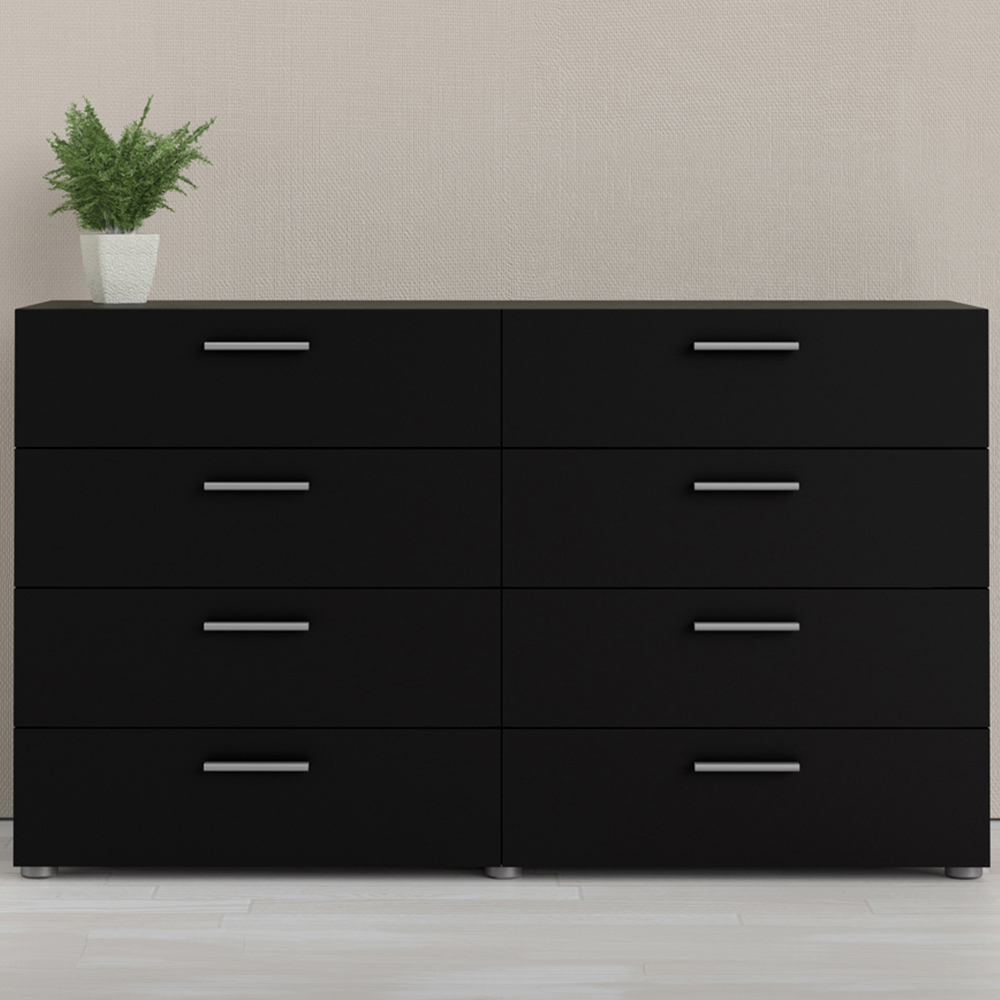 Florence 8 Drawer Black Chest of Drawers Image 1