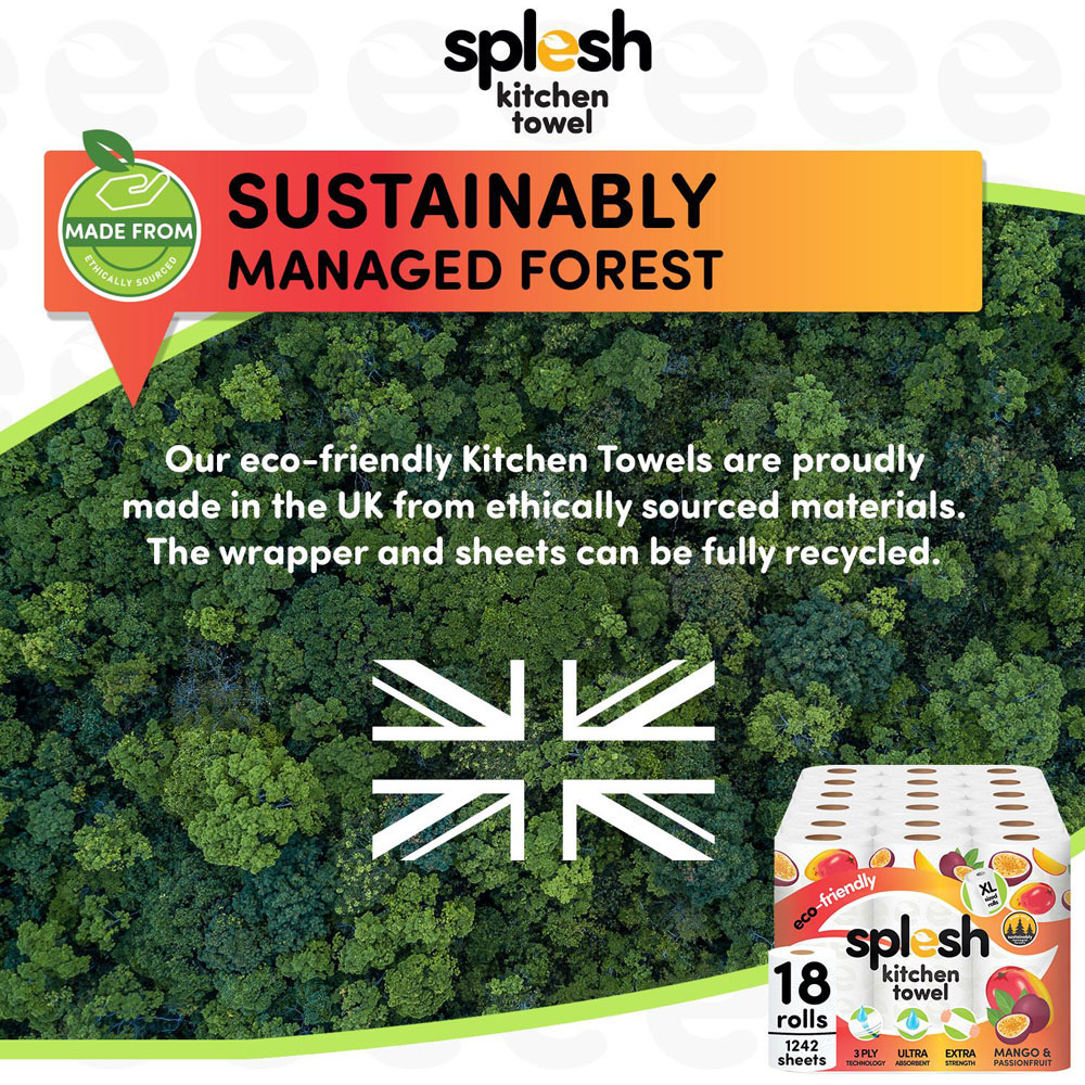 Splesh Mango and Passionfruit XL Kitchen Towel 3 Ply 18 Pack Image 5