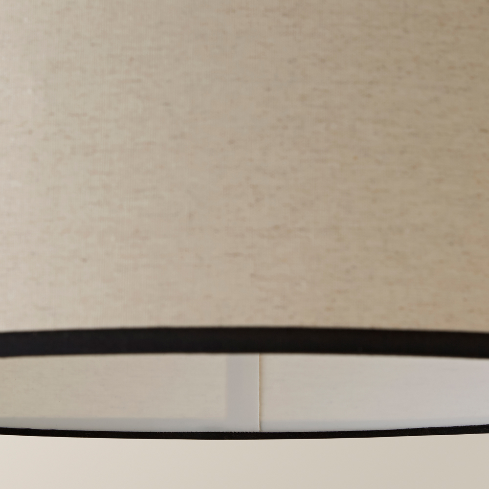 ValueLights Eva Linen Large Drum Shade with Black Trim Image 3