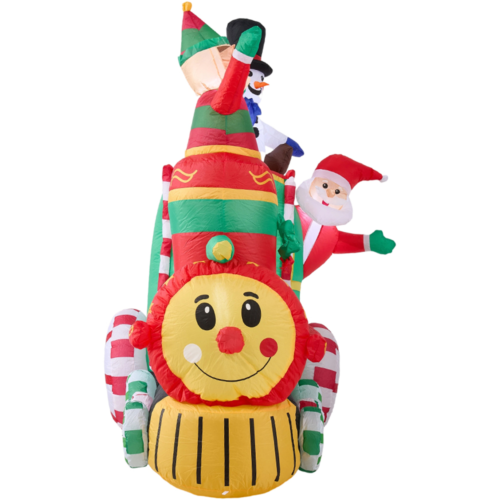 Living and Home Inflatable Polar Express Train LED Christmas Decoration 6.1ft Image 4
