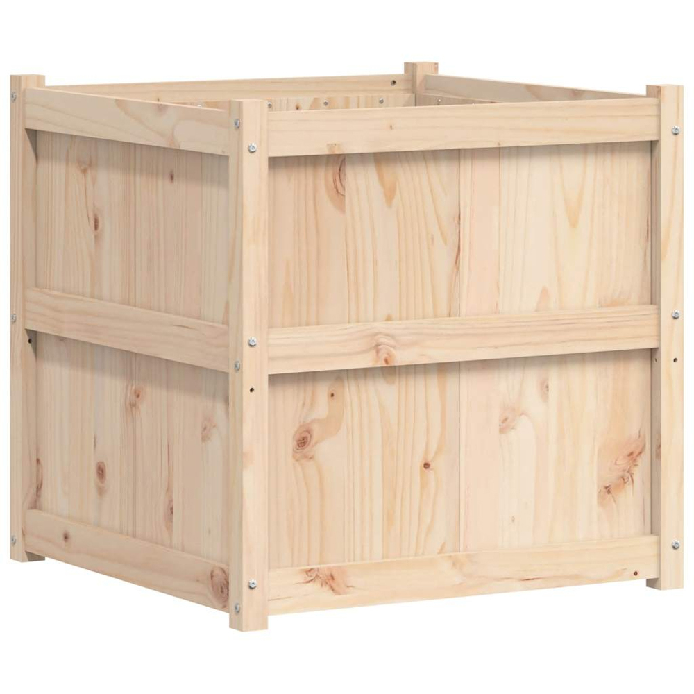vidaXL Natural Solid Pine Wood Garden Planter 70cm Image 6