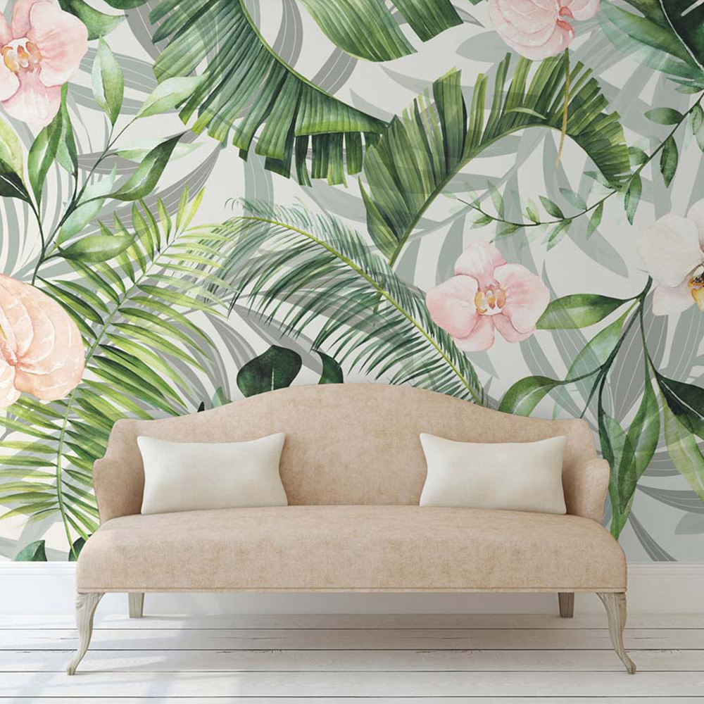 Arthouse Bright Tropic Green Wall Mural Image 1