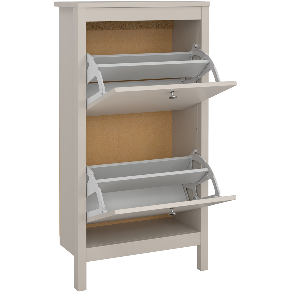 Florence Madrid 2 Flip Door Cashmere Shoe Cabinet Image 3