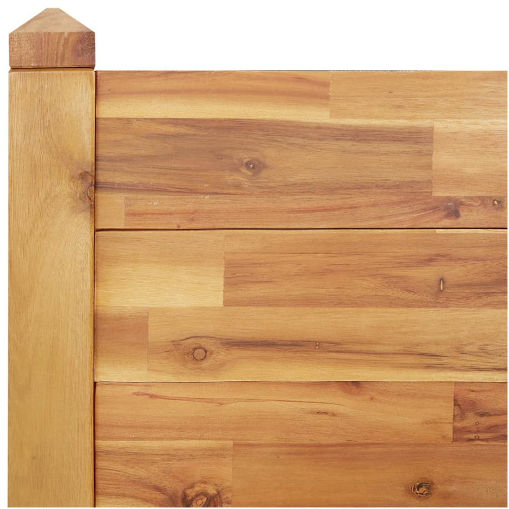 vidaXL Brown Solid Wood Acacia Raised Garden Bed 160 x 60 x 44cm Image 4