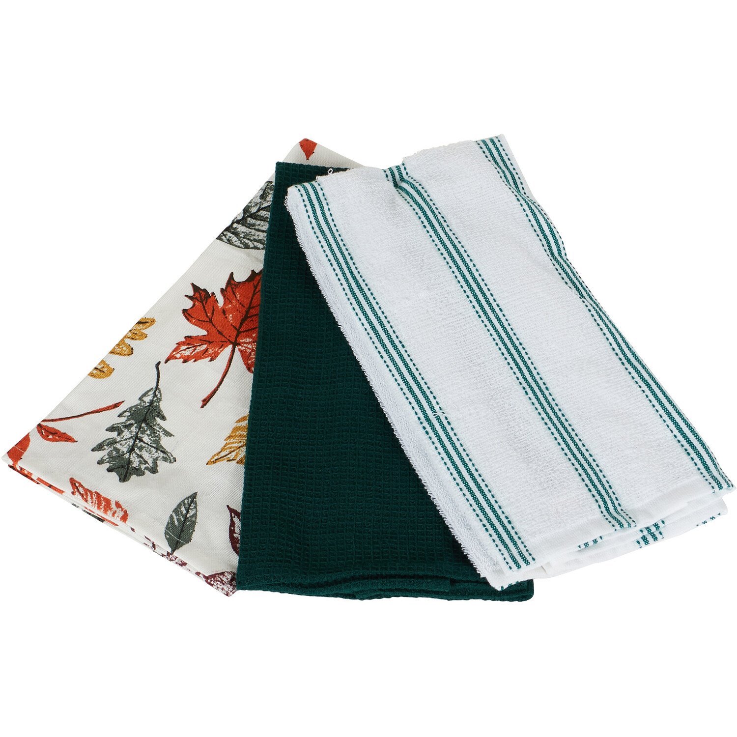 Pack of 3 Autumn Leaves Tea Towels Image 2