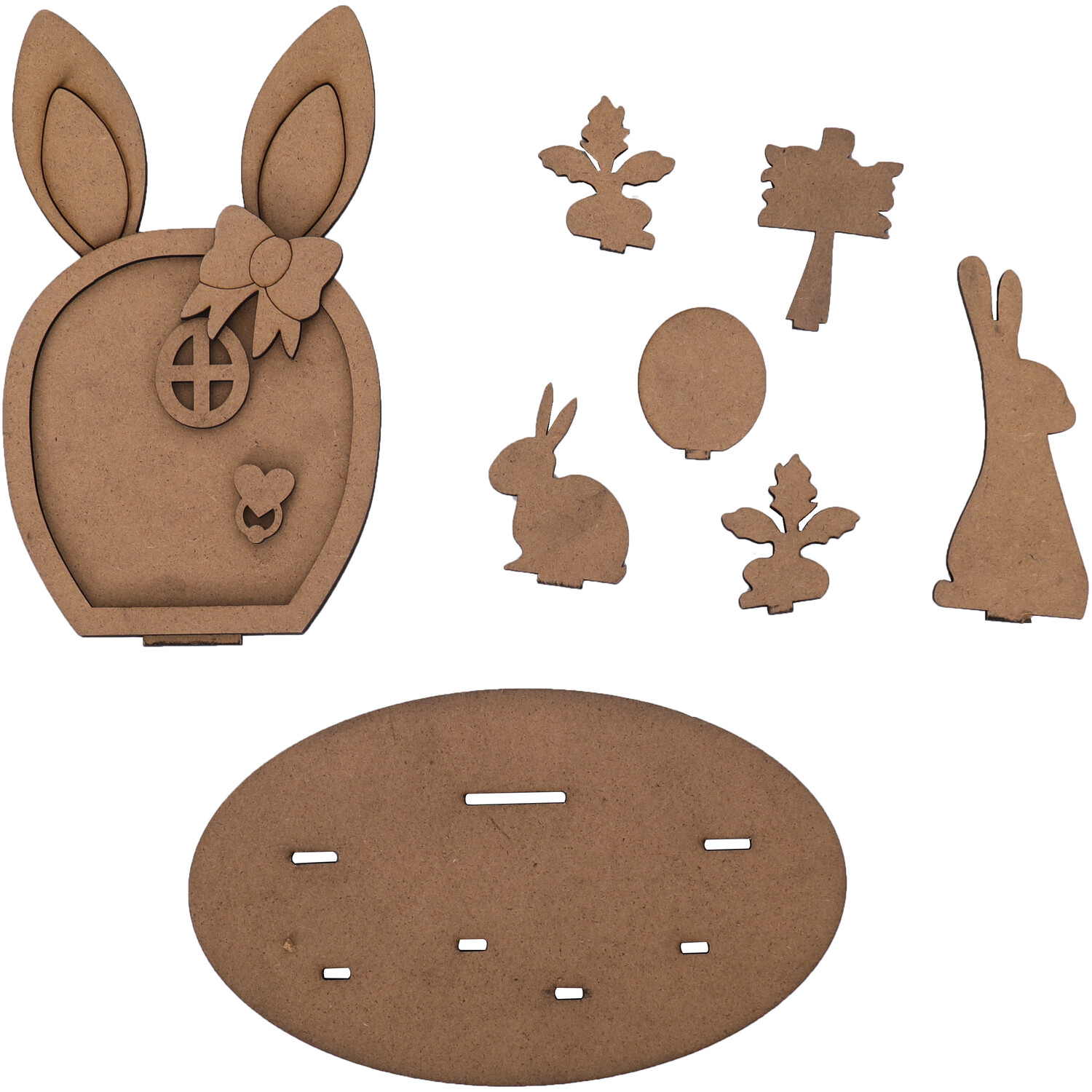 Bunny Door Scene - Brown Image 4