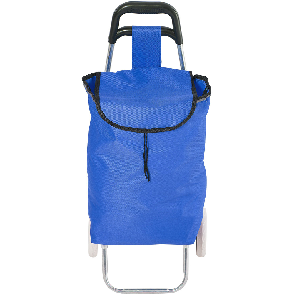 Living and Home Blue Foldable Shopping Cart with 2 Wheels Image 2