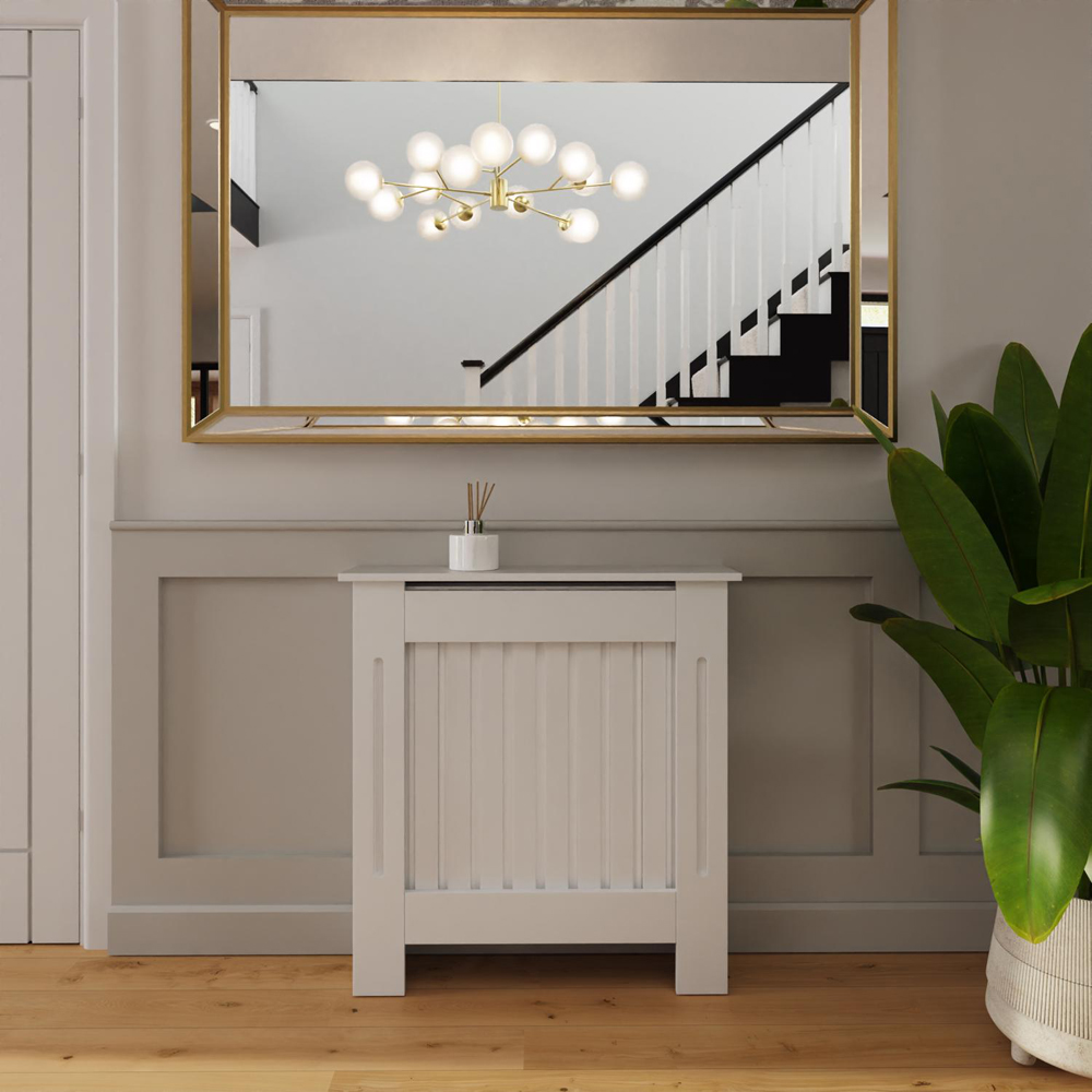 FWStyle White Vertical Slat MDF Radiator Cover Small Image 5