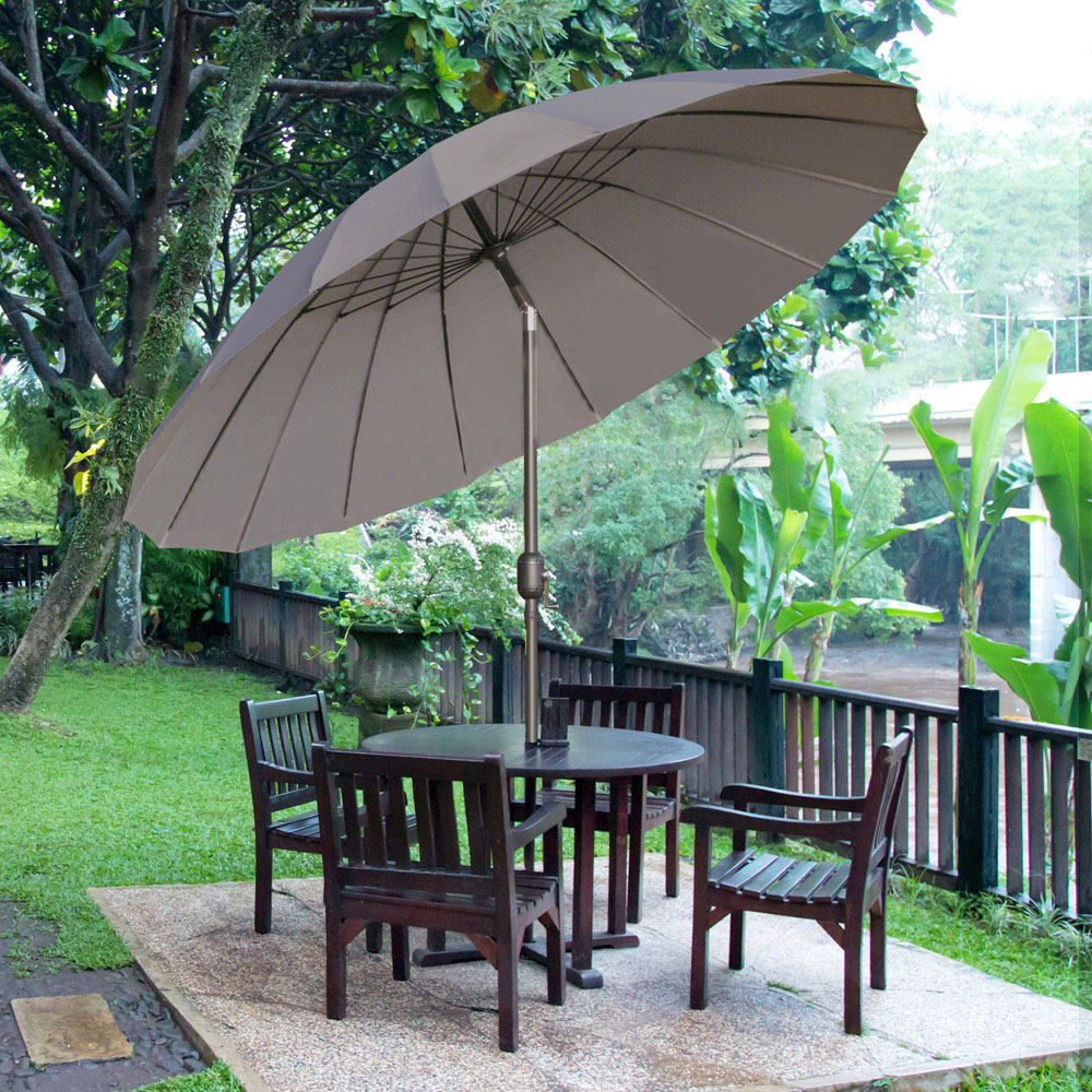 Outsunny Dark Grey Crank and Tilt Parasol 2m Image 2