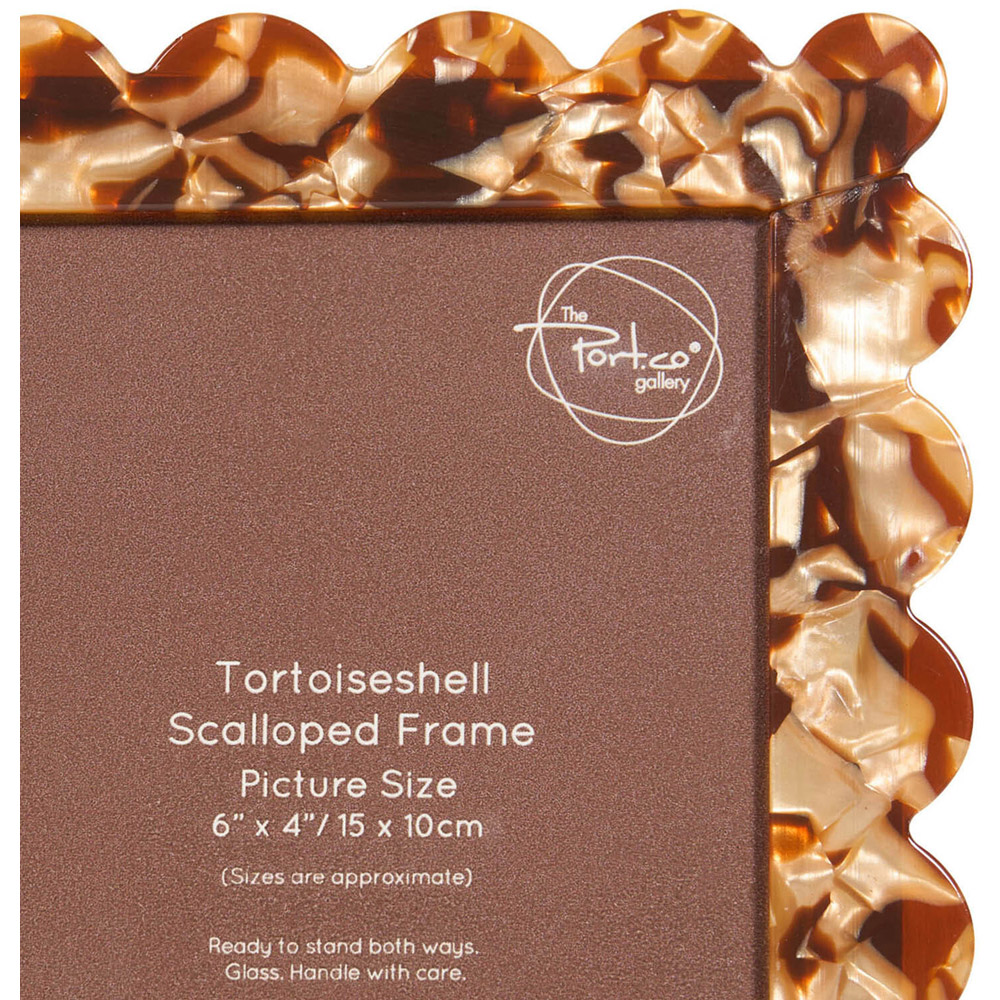 Tortoiseshell Scalloped Photo Frame Image 4