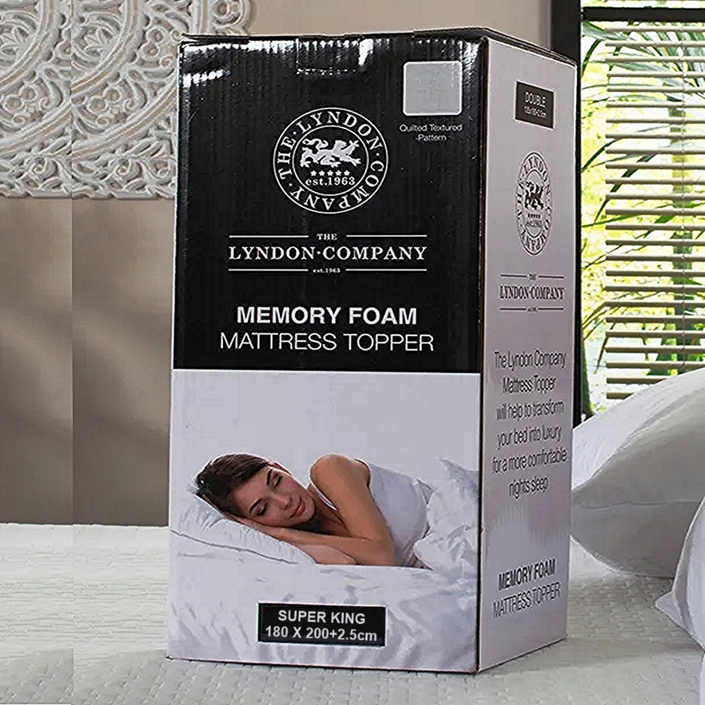 The Lyndon Company Super King Size Memory Foam Mattress Topper Image 2